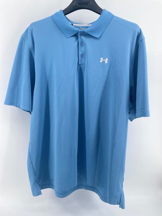 Under Armour Other - Under Armour Polo Shirt Men’s 3XL Sky Blue HeatGear Loose Fit Preppy Golf